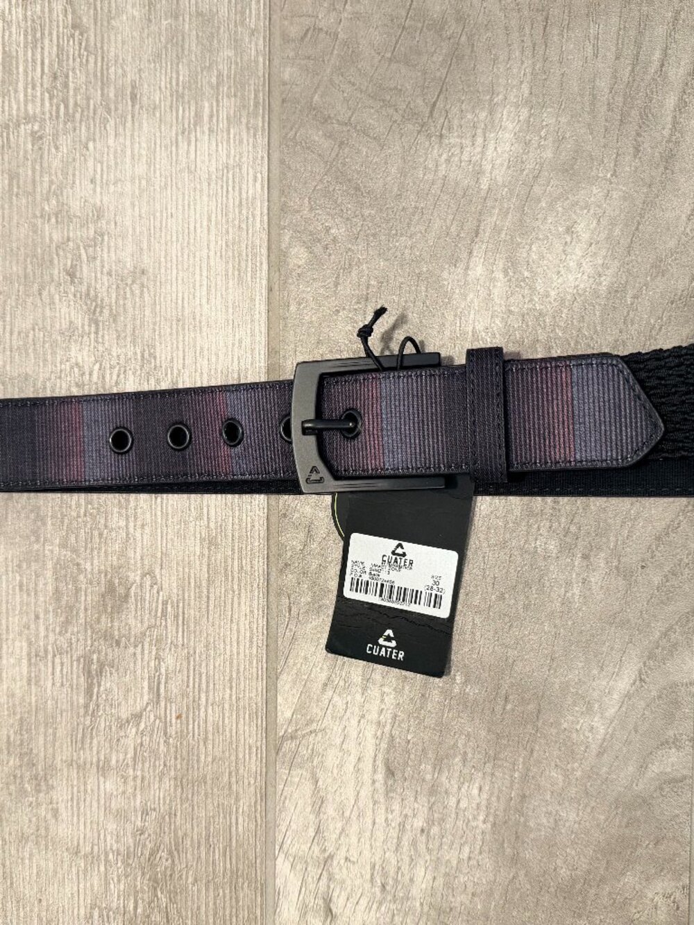 Cuater TravisMathew Black Stripe Golf Belt Size 30 NWT Stretch Belt